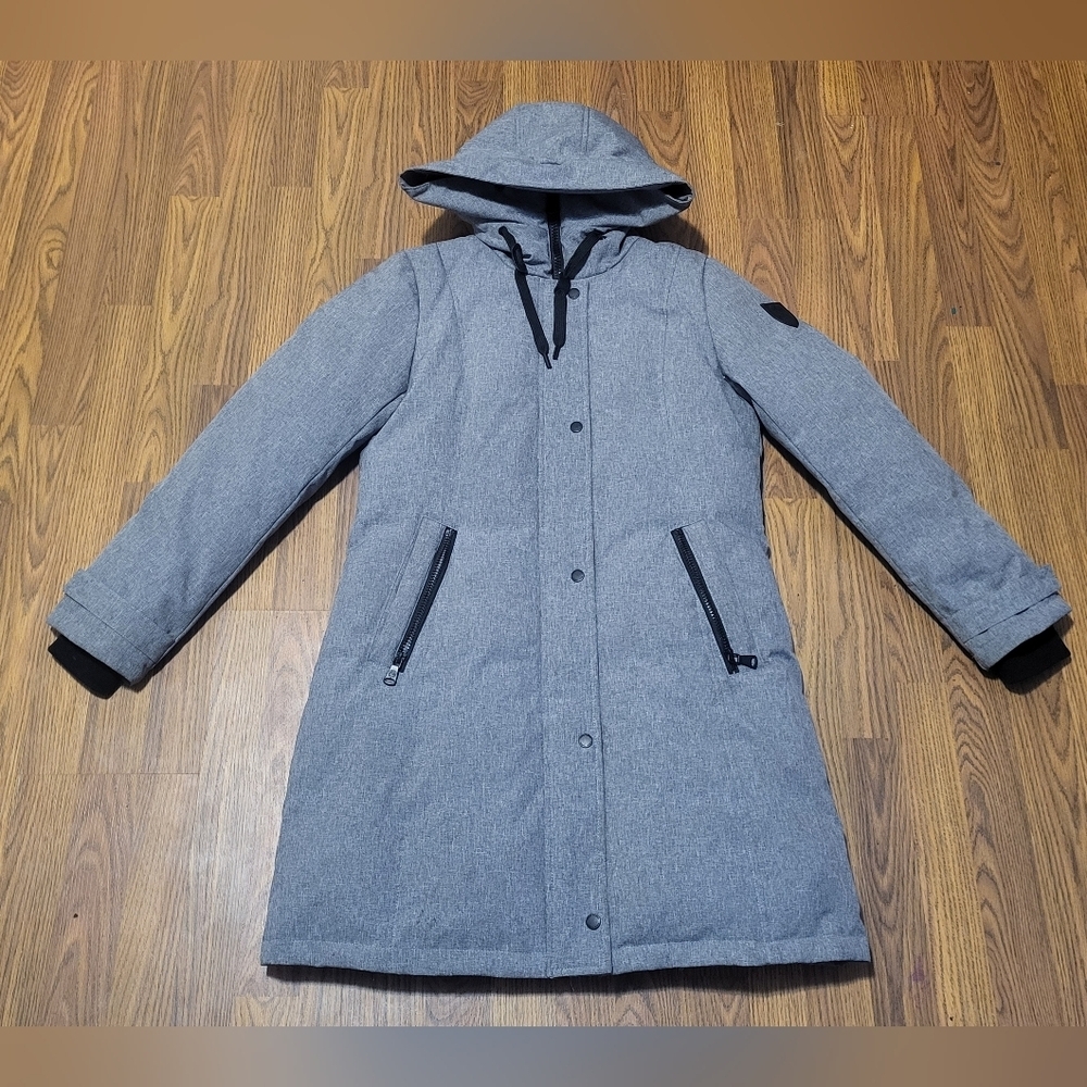 Vince Camuto Women’s M Long Hooded Down Coat | 50/50 Down & Feather C86